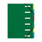 Trieur Harmonika® À Fenêtres Avec Élastiques Véritable Carte Lustrée 6 Compartiments - Couleurs Assorties - X 8 - Exacompta