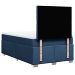 vidaXL Sommier à lattes de lit avec matelas Bleu 120x200 cm Tissu