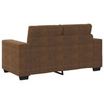Ensemble de canapé 3 pièces avec coussins en similicuir marron