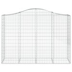 vidaXL Paniers à gabions arqués 6 Pièces 200x50x140/160 cm Fer galvanisé