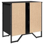 vidaXL Armoire lavabo de salle de bain noir 60x35x60 cm