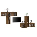 vidaXL Meubles TV 6 Pièces Marron miel Bois massif de pin