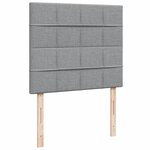 vidaXL Sommier à lattes de lit avec matelas Gris clair 120x200cm Tissu