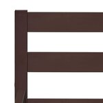 vidaXL Cadre de lit Marron foncé Bois de pin massif 120x200 cm