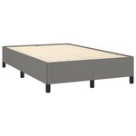 vidaXL Sommier à lattes de lit matelas LED gris foncé 120x190 cm tissu