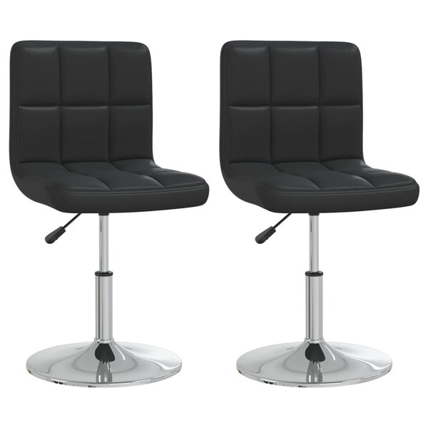 vidaXL Chaises à manger lot de 2 noir similicuir