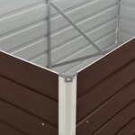 vidaXL Jardinière 160 x 80 x 45 cm Acier galvanisé Marron