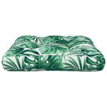 vidaXL Coussin de palette motif de feuilles 60x60x12 cm tissu