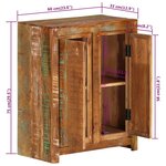 vidaXL Buffet 60x33x75 cm Bois massif de récupération