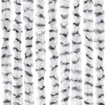 vidaXL Rideau anti-mouches gris clair et gris foncé 118x220cm chenille