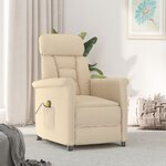 Fauteuil de massage vidaXL en microfibre crème