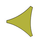 Perel Voile d'ombrage  hydrofuge  5 x 5 x 5 m  160 g/m²  polyester  triangulaire  vert lime