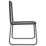 vidaXL Chaises d'extérieur lot de 6 Résine tressée Noir