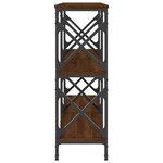 vidaXL Table console chêne marron 200x28x80 5 cm bois d'ingénierie