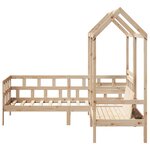 vidaXL Ensemble de lit de jour avec toit 80x200 cm bois de pin massif