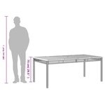 vidaXL Table de jardin noir 180x90x75 cm résine tressée et bois acacia