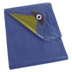 Perel Bâche 4x6 m Bleu et kaki