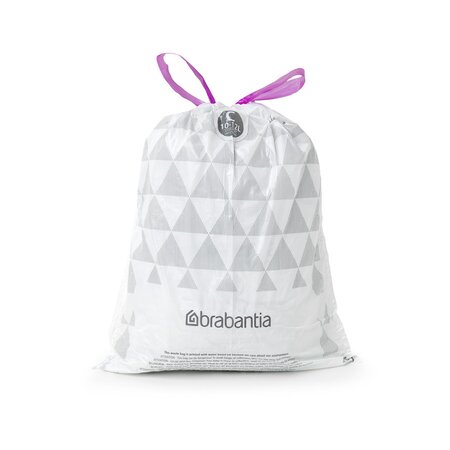 BRABANTIA - Rouleau 20 sacs poubelle 12 litres blanc 245343