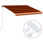 vidaXL Auvent rétractable automatique 400x300 cm Orange et marron