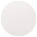 vidaXL Dessus de table rond blanc Ø80x3 cm bois de pin massif