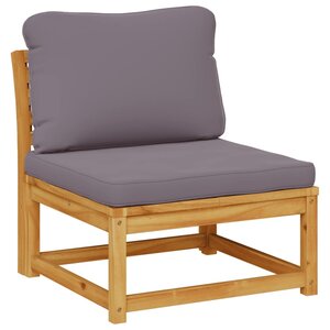 vidaXL Salon de jardin avec coussins bois massif d'acacia