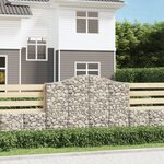 vidaXL Paniers à gabions arqués 5 Pièces 200x30x140/160 cm Fer galvanisé