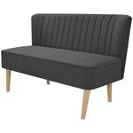vidaXL Canapé 117x55 5x77 cm Tissu Gris foncé