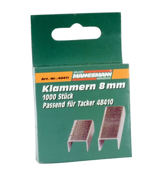 Boite de 1000 Agrafes 8 x 12 mm pour Cloueuse M48410 MANNESMANN