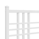vidaXL Cadre de lit métal avec tête de lit blanc 183x213 cm