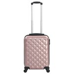 vidaXL Valise rigide Doré rose ABS