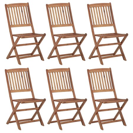 vidaXL Chaises pliables de jardin 6 Pièces Bois d'acacia solide