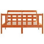 vidaXL Cadre de lit et tête de lit cire marron 140x200 cm bois de pin