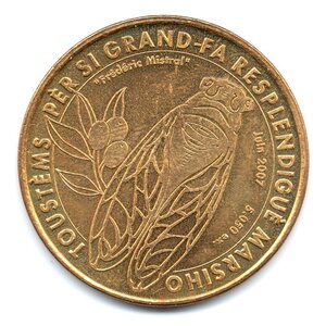 Mini médaille monnaie de paris 2007 - la cigale