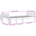 vidaXL Lit pour enfants sans matelas blanc 90x200cm bois de pin massif