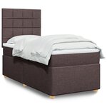 vidaXL Sommier à lattes de lit avec matelas Marron foncé 100x200 cm