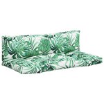 vidaXL Coussins de palette lot de 2 motif de feuilles tissu