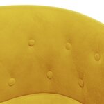 vidaXL Fauteuil jaune velours