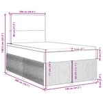 vidaXL Sommier à lattes de lit avec matelas Bleu 120x200 cm Tissu
