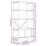 vidaXL Étagère à 5 niveaux armoire 80x40x163cm Acier bois d'ingénierie