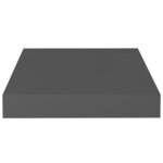 vidaXL Étagère murale flottante 4 Pièces Gris brillant 23x23 5x3 8 cm MDF