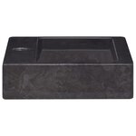 vidaXL Lavabo mural noir 38x24x6 5 cm marbre