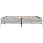 vidaXL Cadre de lit sonoma gris 200x200 cm bois d'ingénierie et métal
