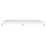 vidaXL Cadre de lit blanc brillant 140x200 cm bois d'ingénierie