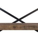 vidaXL Buffet avec étagères Bois de manguier massif 120 x 35 x 200 cm