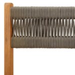 vidaXL Ensemble à manger de jardin 5Pièces gris polypropylène bois massif