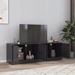 vidaXL Meubles TV 2 Pièces noir 67x39x44 cm acier