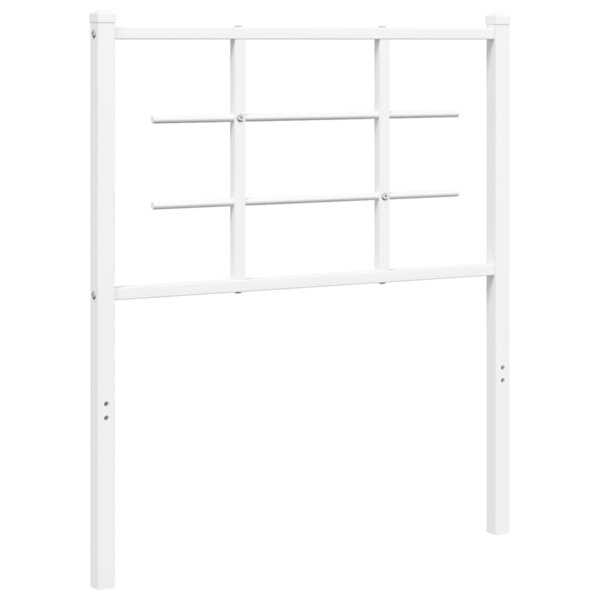 vidaXL Tête de lit métal blanc 80 cm