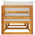 vidaXL Canapés d'angle sectionnels 2 Pièces coussins gris clair acacia