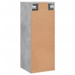 vidaXL Armoire murale gris béton 34 5x34x90 cm