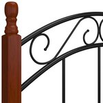 vidaXL Cadre de lit sans matelas noir métal bois chêne 120x200 cm